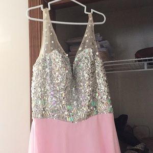 Light pink prom dress